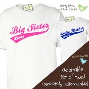 Brother or sister team sibling Tshirt set