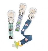 Sports embroidered pacifier clip - choose baseball, football or golf