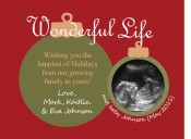  Ultrasound Pregnancy Announcement Christmas Card
