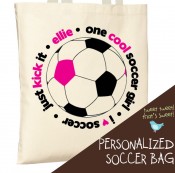 Personalized childrens soccer girl bag